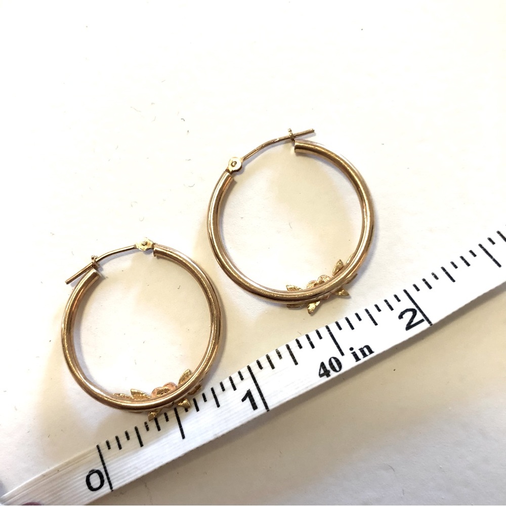 Gorgeous 10k hoop earrings - Picture 6 of 6
